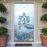 Personalized Cayman Islands 345 Door Cover Watercolor Turtle - Wonder Print Shop