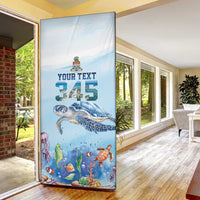 Personalized Cayman Islands 345 Door Cover Watercolor Turtle - Wonder Print Shop