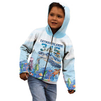 Personalized Cayman Islands 345 Kid Hoodie Watercolor Turtle - Wonder Print Shop
