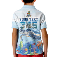 Personalized Cayman Islands 345 Kid Polo Shirt Watercolor Turtle - Wonder Print Shop