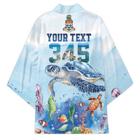 Personalized Cayman Islands 345 Kimono Watercolor Turtle - Wonder Print Shop