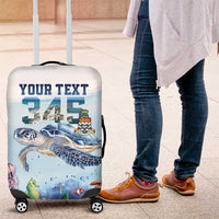 Personalized Cayman Islands 345 Luggage Cover Watercolor Turtle - Wonder Print Shop