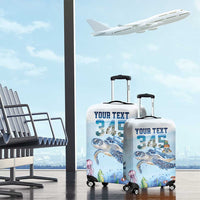 Personalized Cayman Islands 345 Luggage Cover Watercolor Turtle - Wonder Print Shop