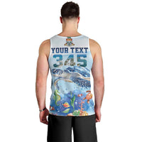 Personalized Cayman Islands 345 Men Tank Top Watercolor Turtle - Wonder Print Shop
