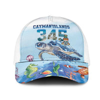 Cayman Islands 345 Mesh Trucker Cap Watercolor Turtle - Wonder Print Shop