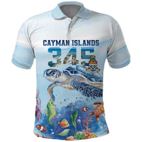Personalized Cayman Islands 345 Polo Shirt Watercolor Turtle - Wonder Print Shop