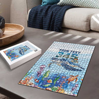 Personalized Cayman Islands 345 Puzzle Watercolor Turtle - Wonder Print Shop