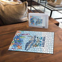 Personalized Cayman Islands 345 Puzzle Watercolor Turtle - Wonder Print Shop