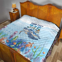 Personalized Cayman Islands 345 Quilt Watercolor Turtle - Wonder Print Shop