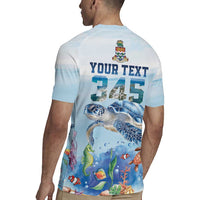 Personalized Cayman Islands 345 Rugby Jersey Watercolor Turtle - Wonder Print Shop