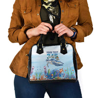 Personalized Cayman Islands 345 Shoulder Handbag Watercolor Turtle - Wonder Print Shop