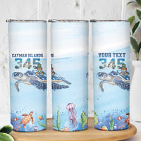Personalized Cayman Islands 345 Skinny Tumbler Watercolor Turtle - Wonder Print Shop