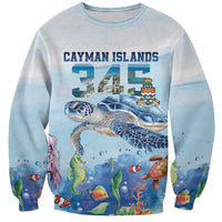 Personalized Cayman Islands 345 Sweatshirt Watercolor Turtle - Wonder Print Shop