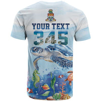 Personalized Cayman Islands 345 T Shirt Watercolor Turtle - Wonder Print Shop