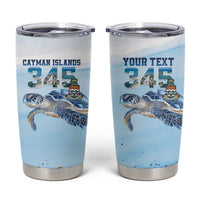 Personalized Cayman Islands 345 Tumbler Cup Watercolor Turtle - Wonder Print Shop