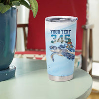 Personalized Cayman Islands 345 Tumbler Cup Watercolor Turtle - Wonder Print Shop