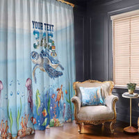 Personalized Cayman Islands 345 Window Curtain Watercolor Turtle - Wonder Print Shop