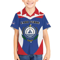 Personalized Cape Verde Coat Of Arms Family Matching Short Sleeve Bodycon Dress and Hawaiian Shirt Sport Style - Wonder Print Shop
