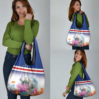 Cape Verde Manatee Grocery Bag Coral Reef With Flag Style