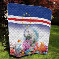 Cape Verde Manatee Quilt Coral Reef With Flag Style - Wonder Print Shop