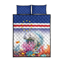 Cape Verde Manatee Quilt Bed Set Coral Reef With Flag Style - Wonder Print Shop