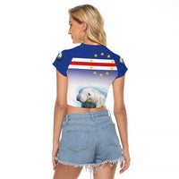 Cape Verde Manatee Raglan Cropped T Shirt Coral Reef With Flag Style - Wonder Print Shop