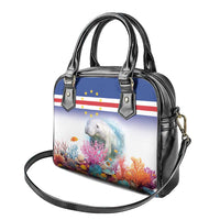 Cape Verde Manatee Shoulder Handbag Coral Reef With Flag Style