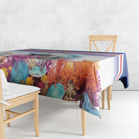 Cape Verde Manatee Tablecloth Coral Reef With Flag Style - Wonder Print Shop