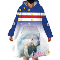 Cape Verde Manatee Wearable Blanket Hoodie Coral Reef With Flag Style - Wonder Print Shop