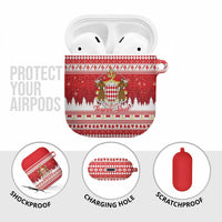 Monaco Christmas AirPods Case Joyeux Noel Coat Of Arms - Wonder Print Shop