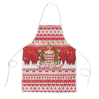 Monaco Christmas Apron Joyeux Noel Coat Of Arms - Wonder Print Shop