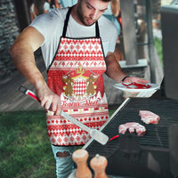 Monaco Christmas Apron Joyeux Noel Coat Of Arms - Wonder Print Shop