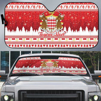 Monaco Christmas Auto Sun Shade Joyeux Noel Coat Of Arms - Wonder Print Shop
