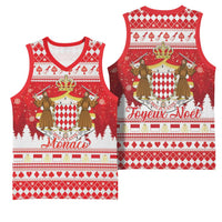 Monaco Christmas Basketball Jersey Joyeux Noel Coat Of Arms - Wonder Print Shop