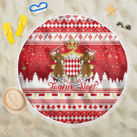 Monaco Christmas Beach Blanket Joyeux Noel Coat Of Arms - Wonder Print Shop