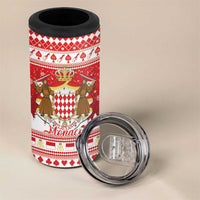 Monaco Christmas 4 in 1 Can Cooler Tumbler Joyeux Noel Coat Of Arms - Wonder Print Shop