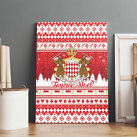 Monaco Christmas Canvas Wall Art Joyeux Noel Coat Of Arms - Wonder Print Shop