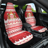 Monaco Christmas Car Seat Cover Joyeux Noel Coat Of Arms - Wonder Print Shop