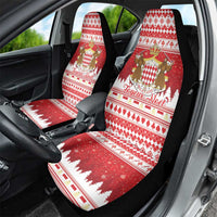 Monaco Christmas Car Seat Cover Joyeux Noel Coat Of Arms - Wonder Print Shop