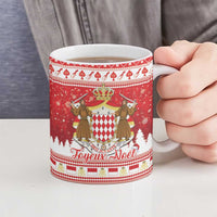Monaco Christmas Ceramic Mug Joyeux Noel Coat Of Arms - Wonder Print Shop