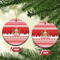 Monaco Christmas Ceramic Ornament Joyeux Noel Coat Of Arms - Wonder Print Shop