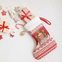 Monaco Christmas Stocking Joyeux Noel Coat Of Arms - Wonder Print Shop