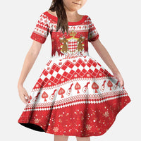 Monaco Christmas Family Matching Off Shoulder Maxi Dress and Hawaiian Shirt Joyeux Noel Coat Of Arms - Wonder Print Shop