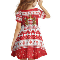 Monaco Christmas Family Matching Off Shoulder Short Dress and Hawaiian Shirt Joyeux Noel Coat Of Arms - Wonder Print Shop