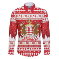 Monaco Christmas Family Matching Off Shoulder Short Dress and Hawaiian Shirt Joyeux Noel Coat Of Arms - Wonder Print Shop