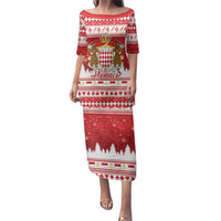 Monaco Christmas Family Matching Puletasi and Hawaiian Shirt Joyeux Noel Coat Of Arms - Wonder Print Shop