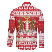 Monaco Christmas Family Matching Tank Maxi Dress and Hawaiian Shirt Joyeux Noel Coat Of Arms - Wonder Print Shop
