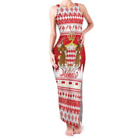 Monaco Christmas Family Matching Tank Maxi Dress and Hawaiian Shirt Joyeux Noel Coat Of Arms - Wonder Print Shop