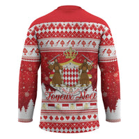 Monaco Christmas Hockey Jersey Joyeux Noel Coat Of Arms - Wonder Print Shop