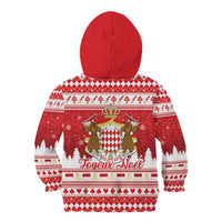 Monaco Christmas Kid Hoodie Joyeux Noel Coat Of Arms - Wonder Print Shop